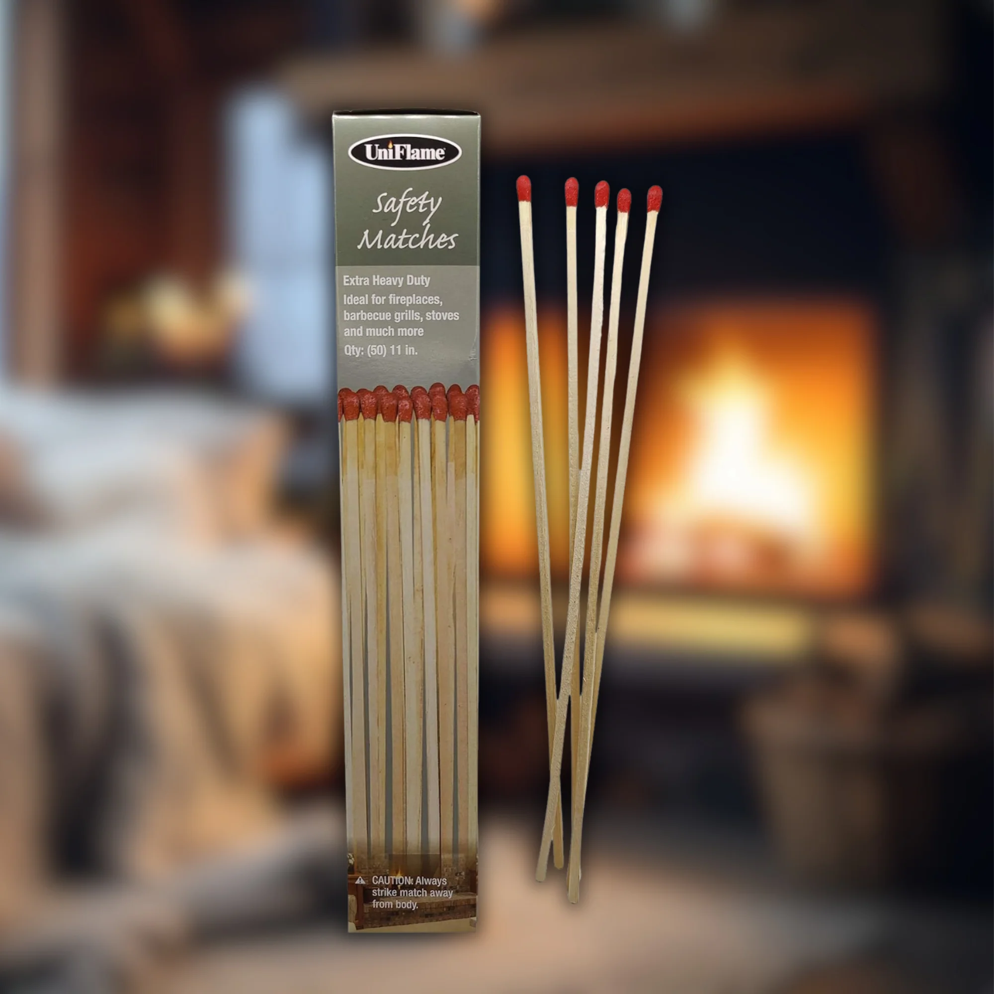 Heavy Weight Premium Fireplace Matches, 6-Pack - Image 2
