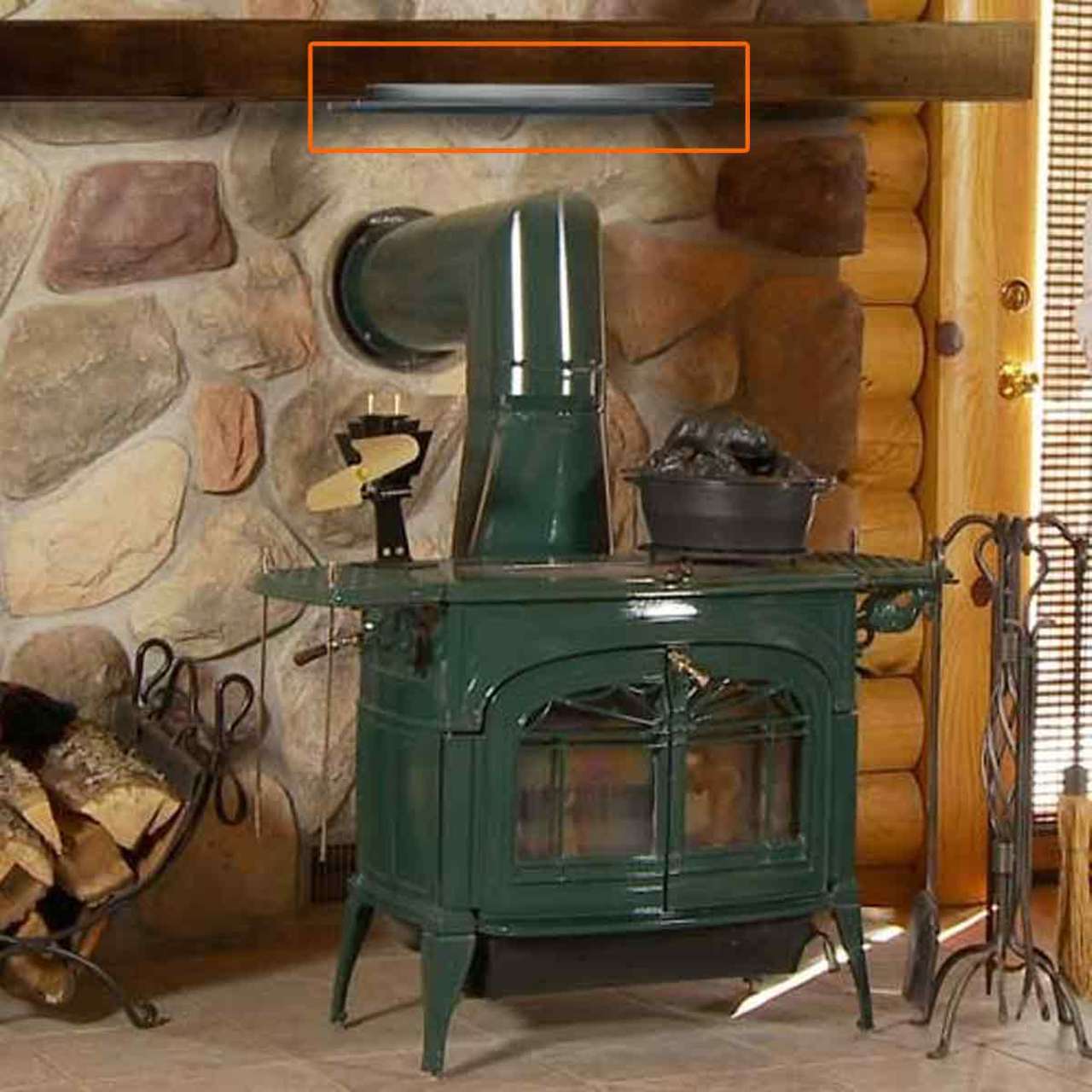 HomeSaver Mantel Shield - Black - 47" w/ Angled Lip - Image 3