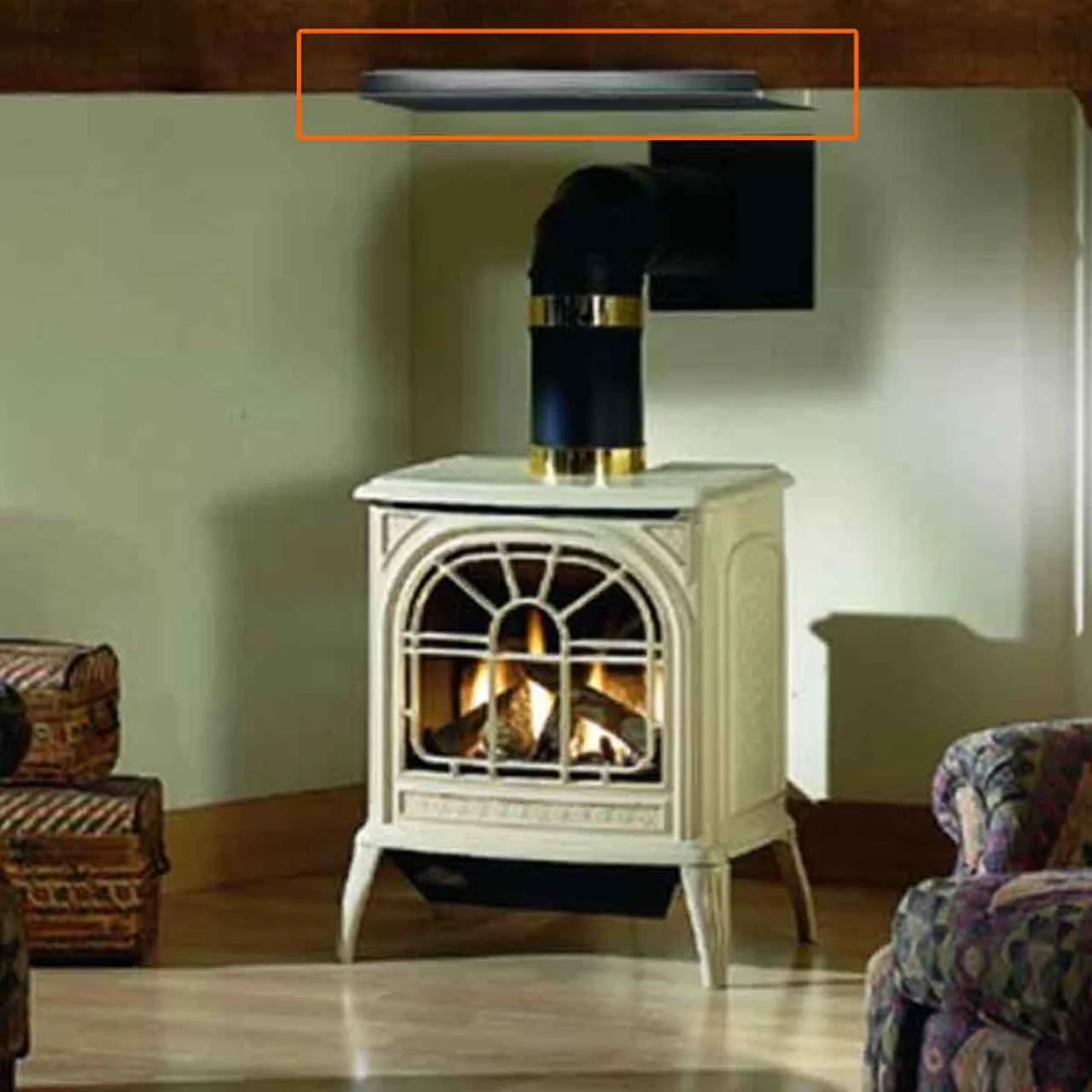 HomeSaver Mantel Shield - Black - 47" w/ Angled Lip - Image 5
