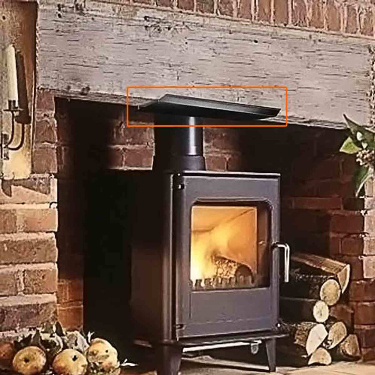 HomeSaver Mantel Shield - Black - 47" w/ Angled Lip - Image 8
