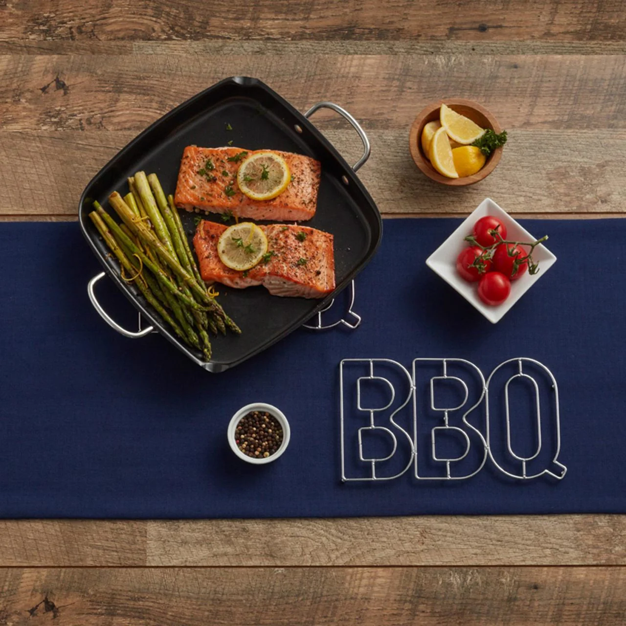 Chrome Metal " BBQ " Trivet - Image 2