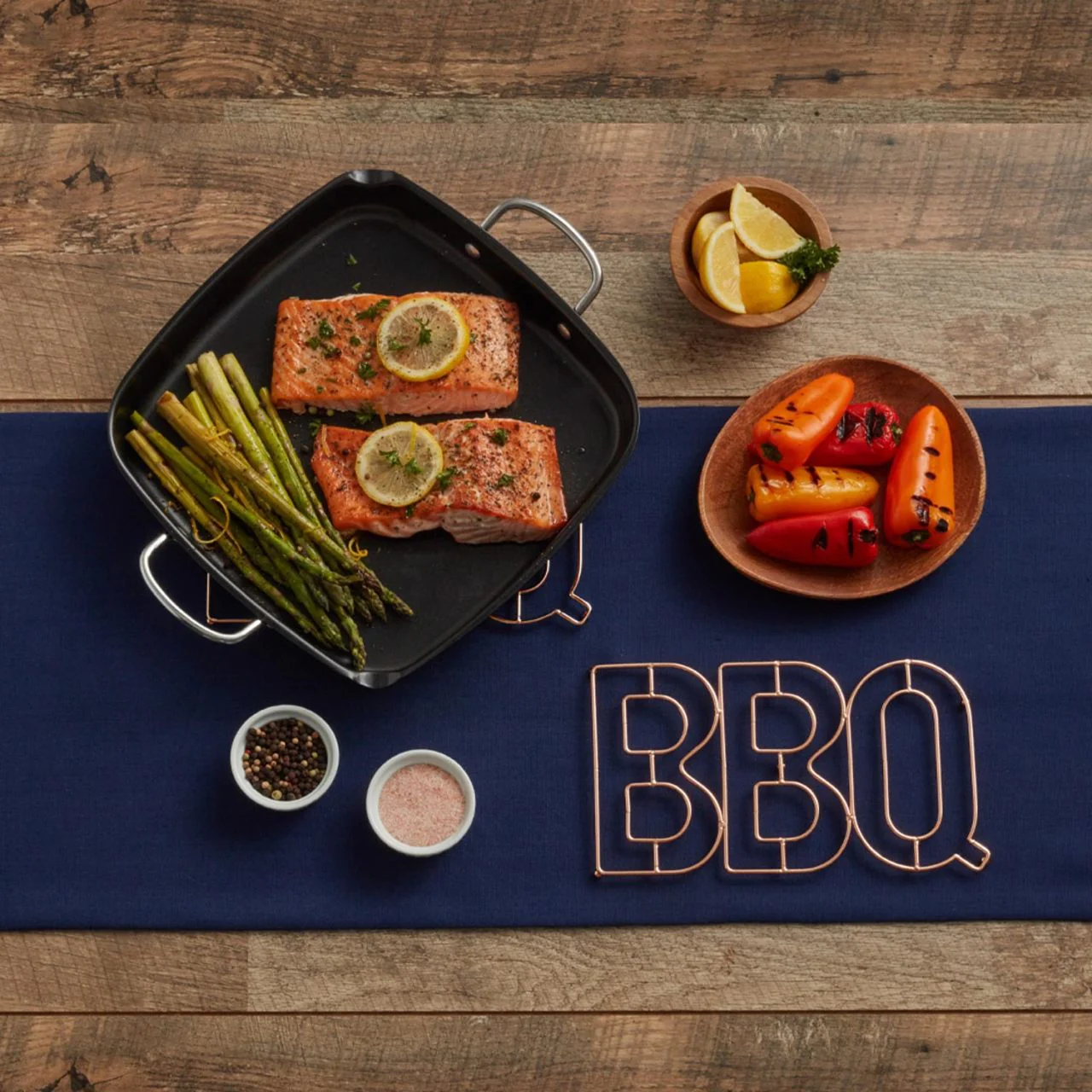 Rose Gold Metal " BBQ " Trivet - Image 2