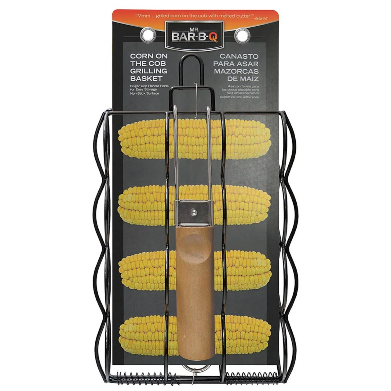 Non-Stick Corn Grill Basket With Folding Handle - Image 2