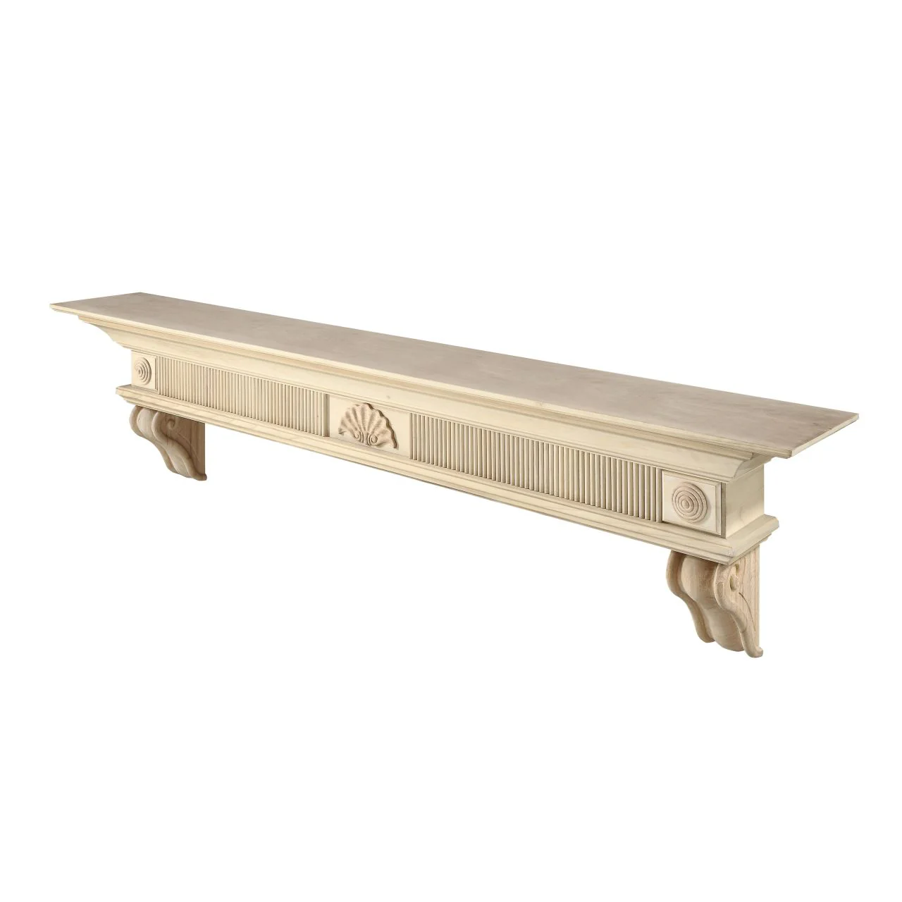 72" Devonshire Unfinished Fireplace Shelf by Pearl Mantels - Image 5