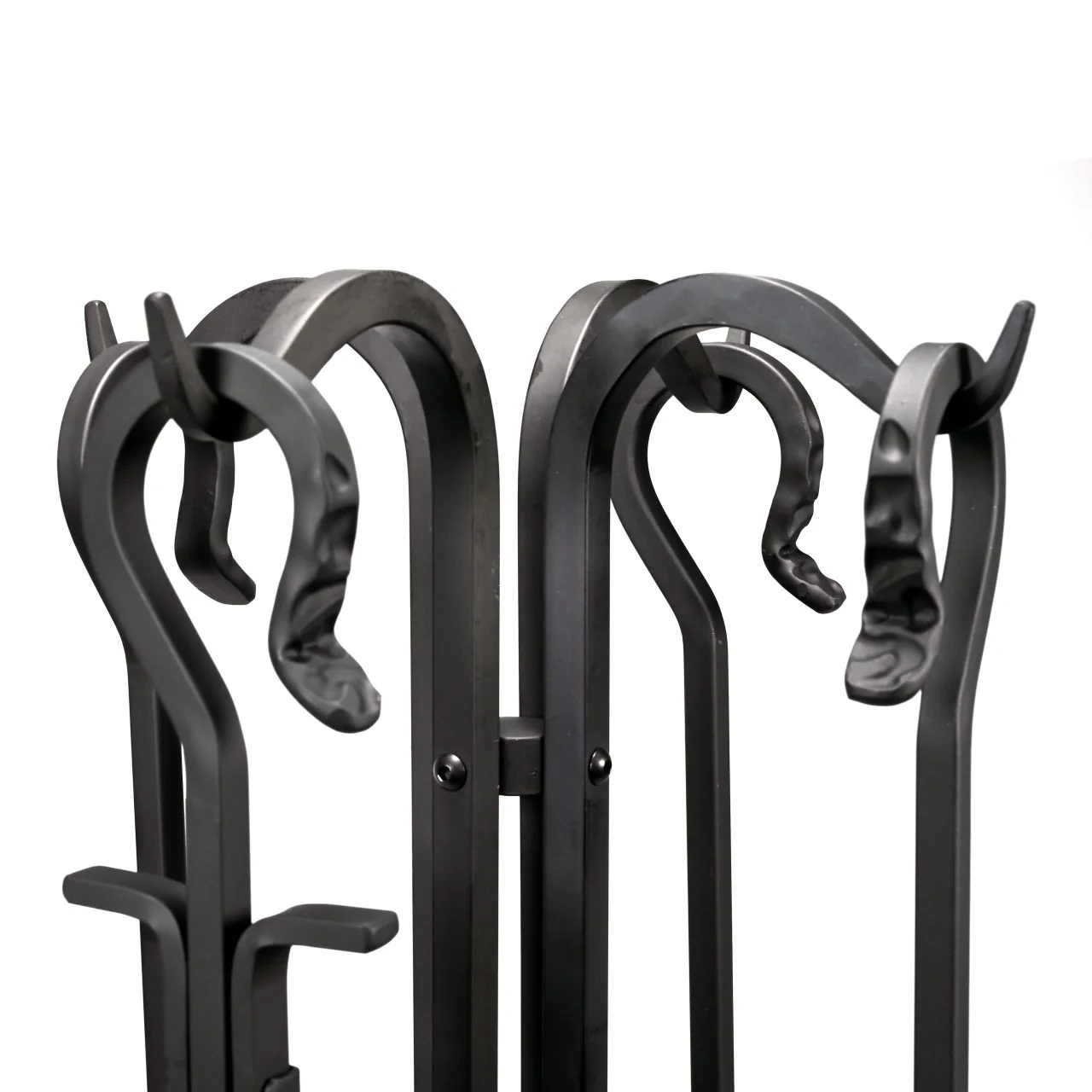 Pilgrim 5 Piece Forged Hearth Fireplace Tools - Matte Black - Image 4