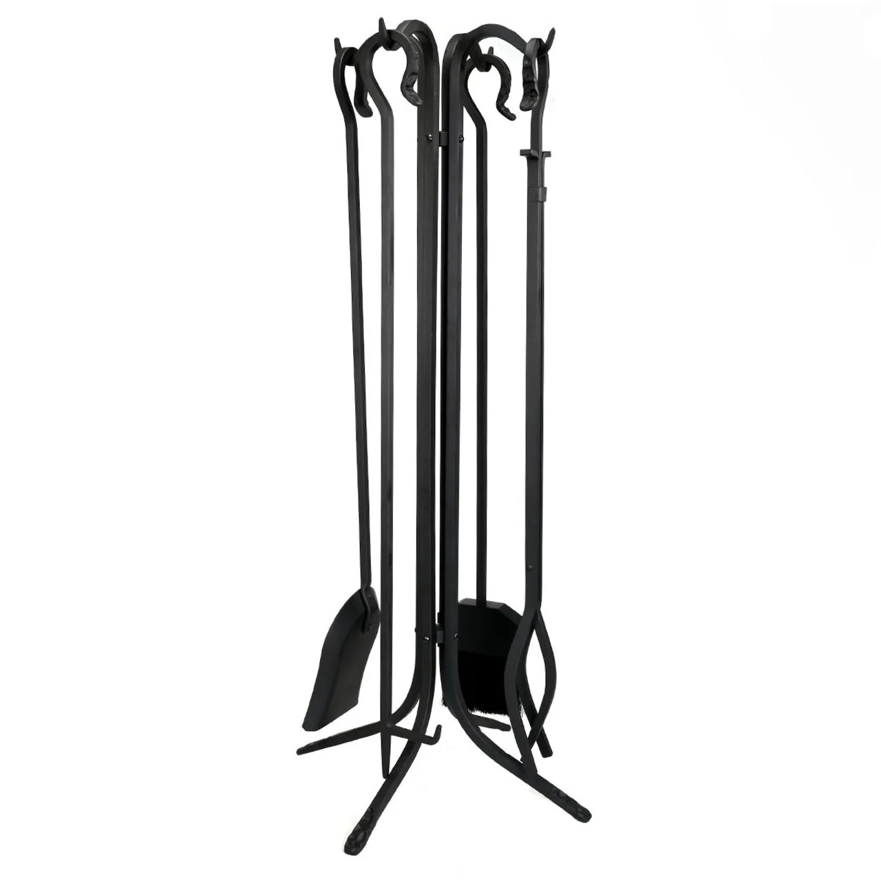 Pilgrim 5 Piece Forged Hearth Fireplace Tools - Matte Black - Image 7