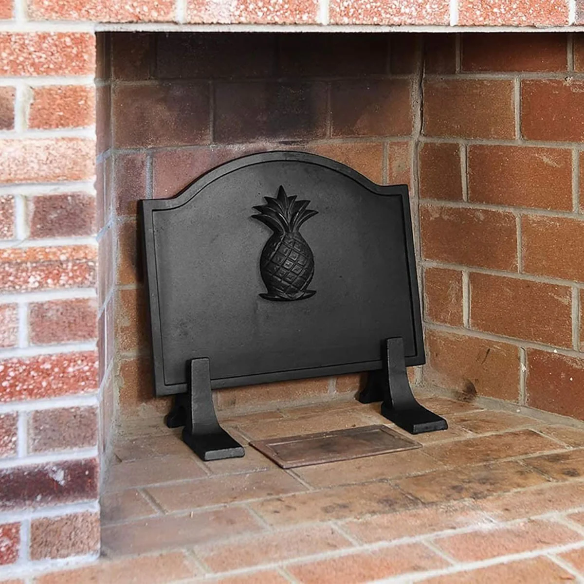 Pineapple Cast Iron Fireback - 19.5" W x 15.5" H - Image 4