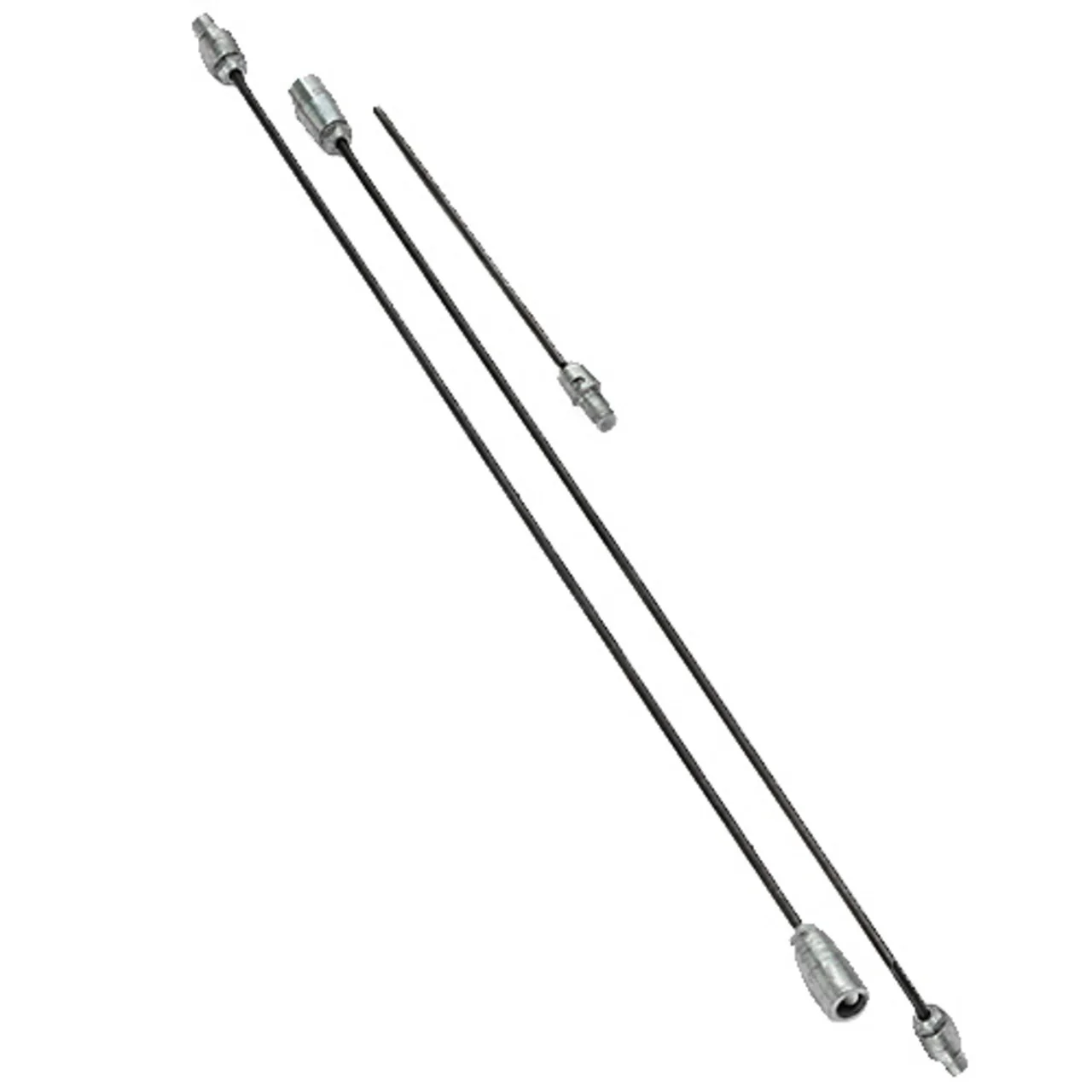 1/4" x 2.5' Steel Rotary Chimney Brush Rod - Black
