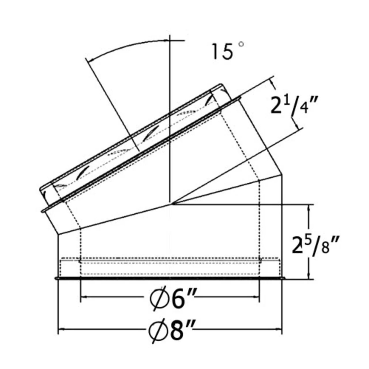 6" Shasta Vent 15 Degree Elbow Kit - Image 3