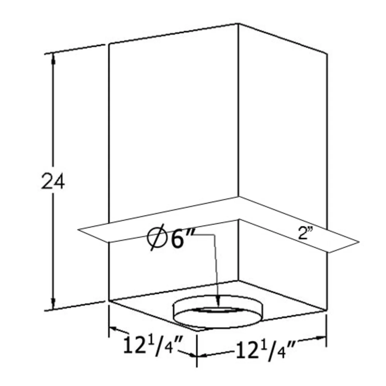 Shasta Vent 6 Inch Ceiling Support Box - 6A-SB - Image 3