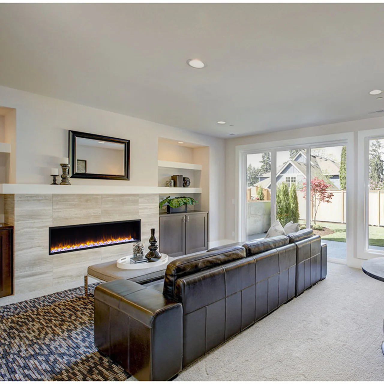 SimpliFire 55" Scion Clean-Face Linear Electric Fireplace - SF-SC55-BK - Image 3
