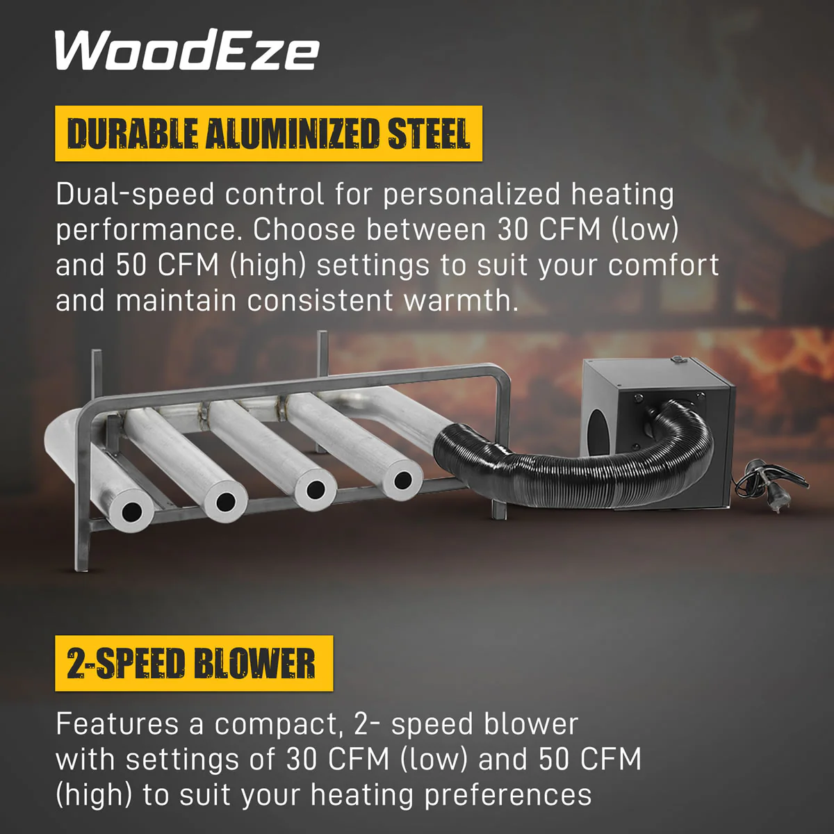 Spitfire Fireplace Heater - 4 Tube w/ Blower - Image 5