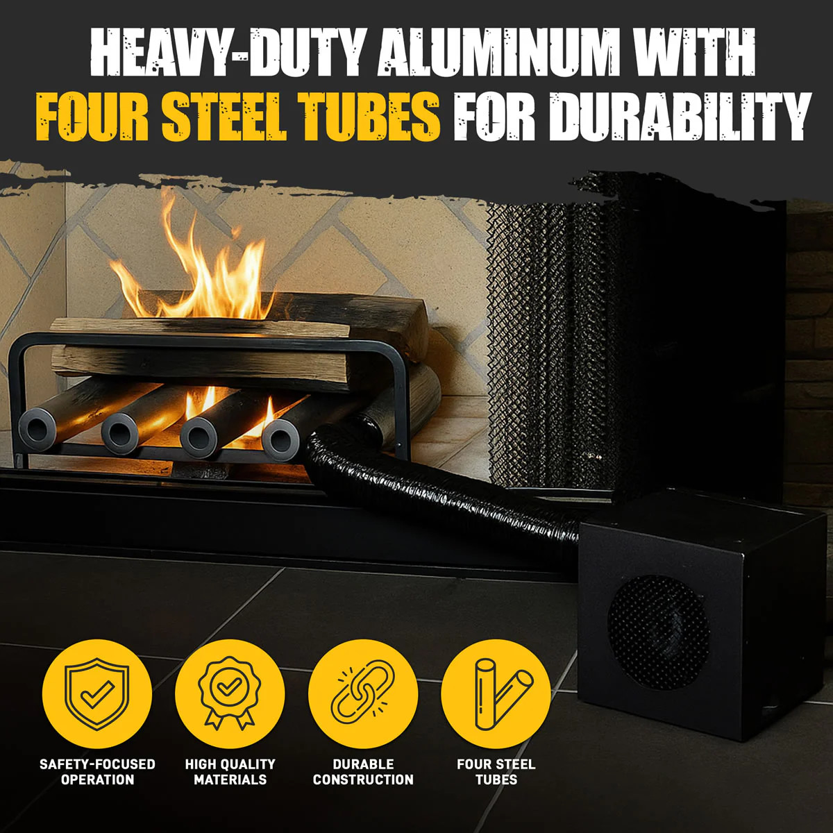 Spitfire Fireplace Heater - 4 Tube w/ Blower - Image 7