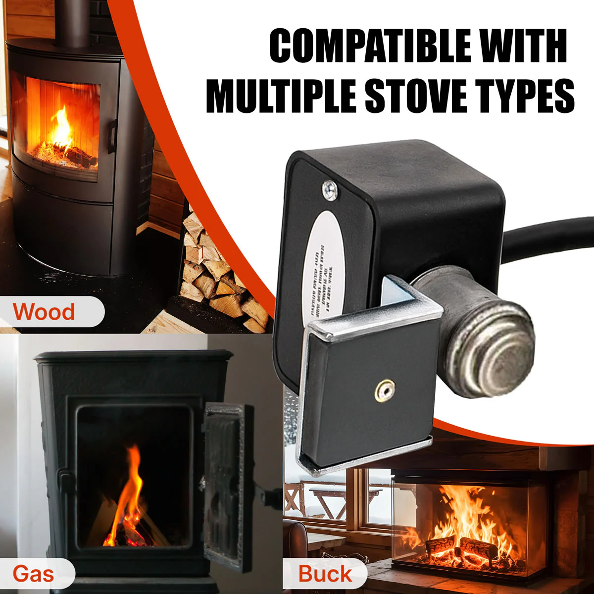 SS-1 Stovestat Wood Stove Blower Thermostat - Image 6