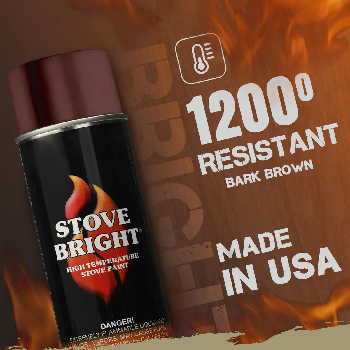 Stove Bright High Temp Paint - Bark Brown - 8126 - Image 3