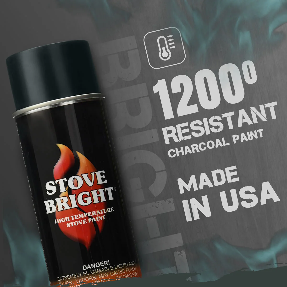 Stove Bright High Temp Paint - Charcoal -  8108 - Image 3