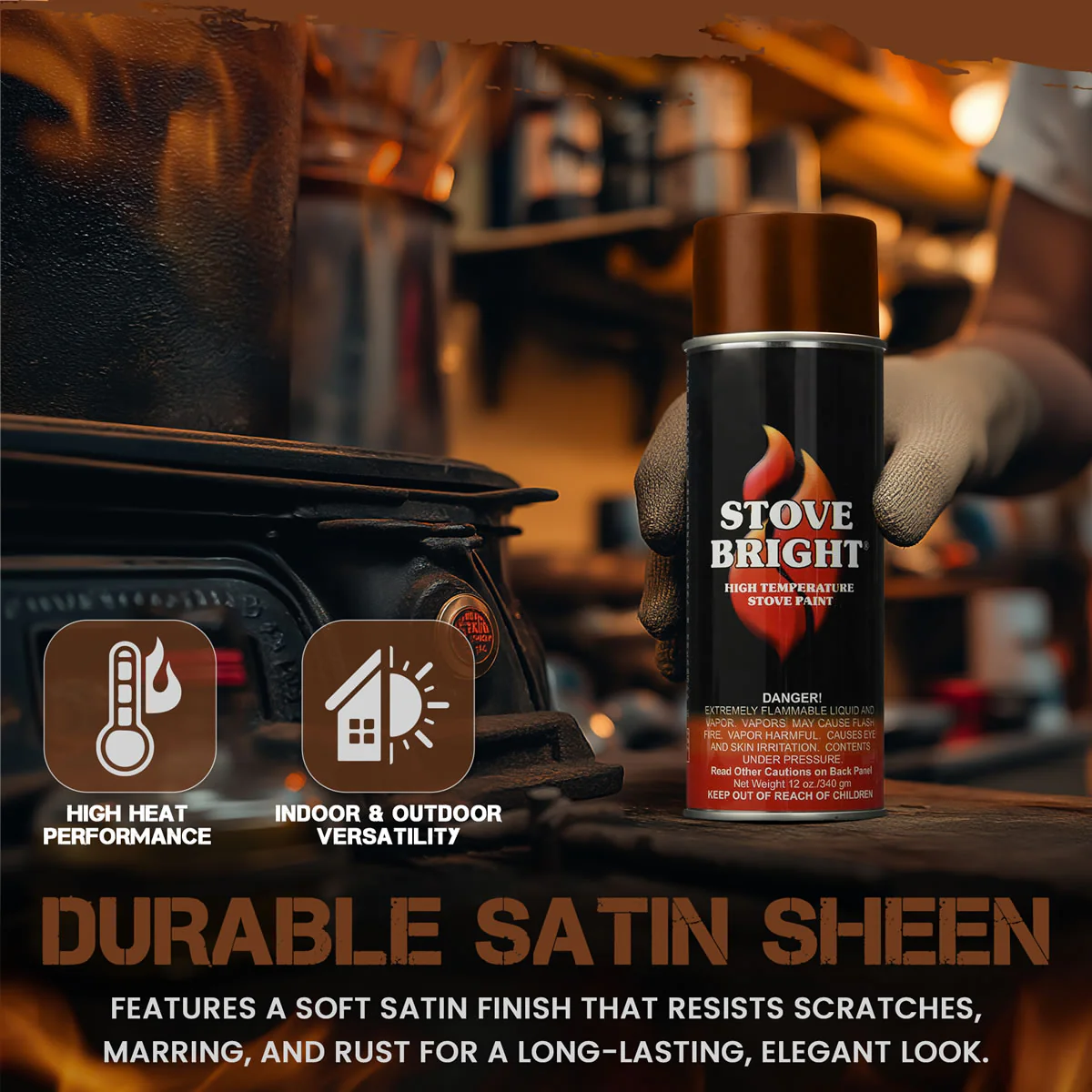 Stove Bright High Temp Paint - Copper - 8152 - Image 4