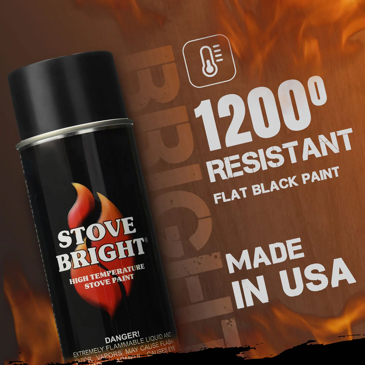 Stove Bright High Temp Paint - Flat Black Paint - 8115 - Image 3