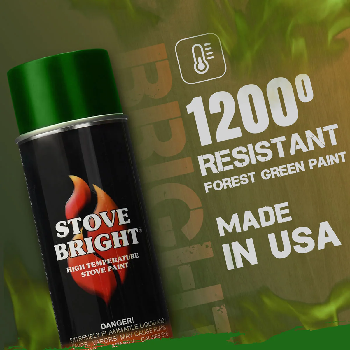 Stove Bright High Temp Paint - Forest Green - 8134 - Image 3