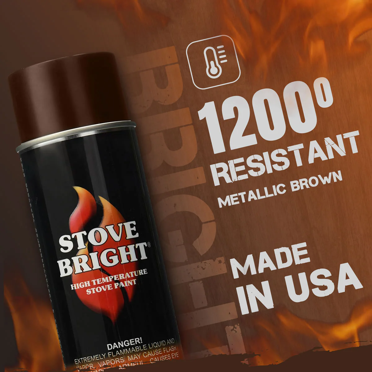 Stove Bright High Temp Paint - Metallic Brown - 8100 - Image 3
