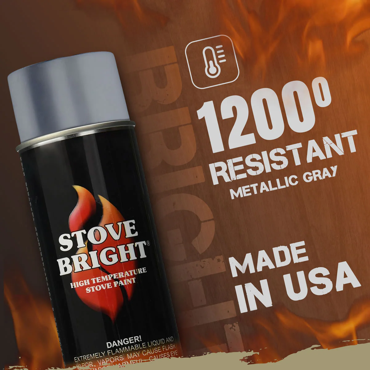 Stove Bright High Temp Paint - Metallic Gray - 8118 - Image 3