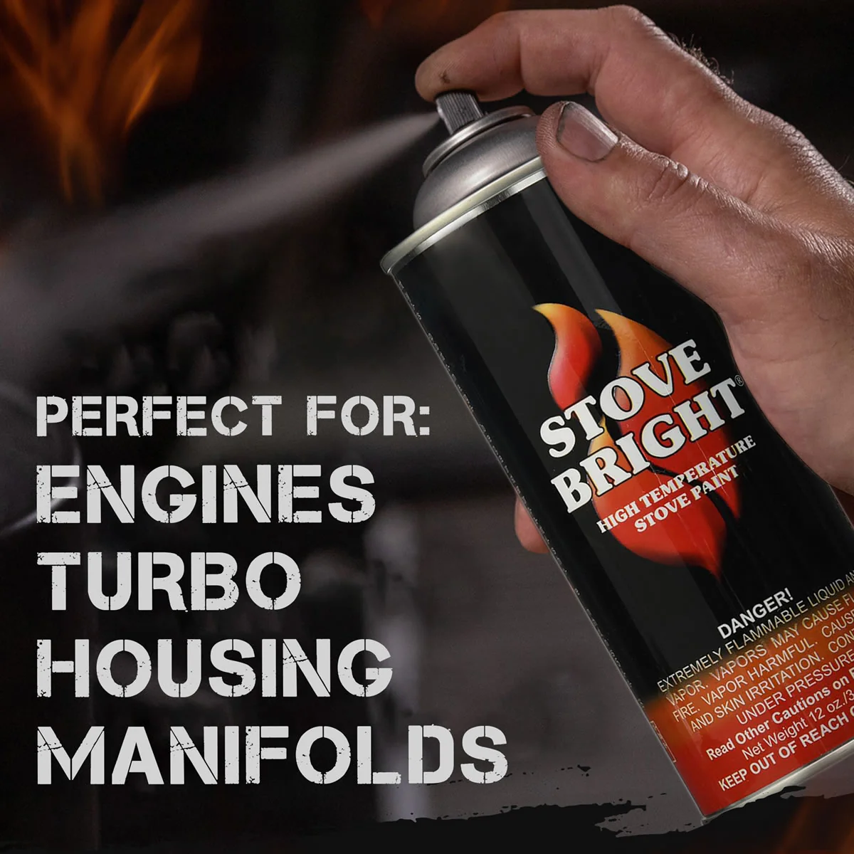 Stove Bright High Temp Paint - Satin Black Paint - 8116 - Image 6