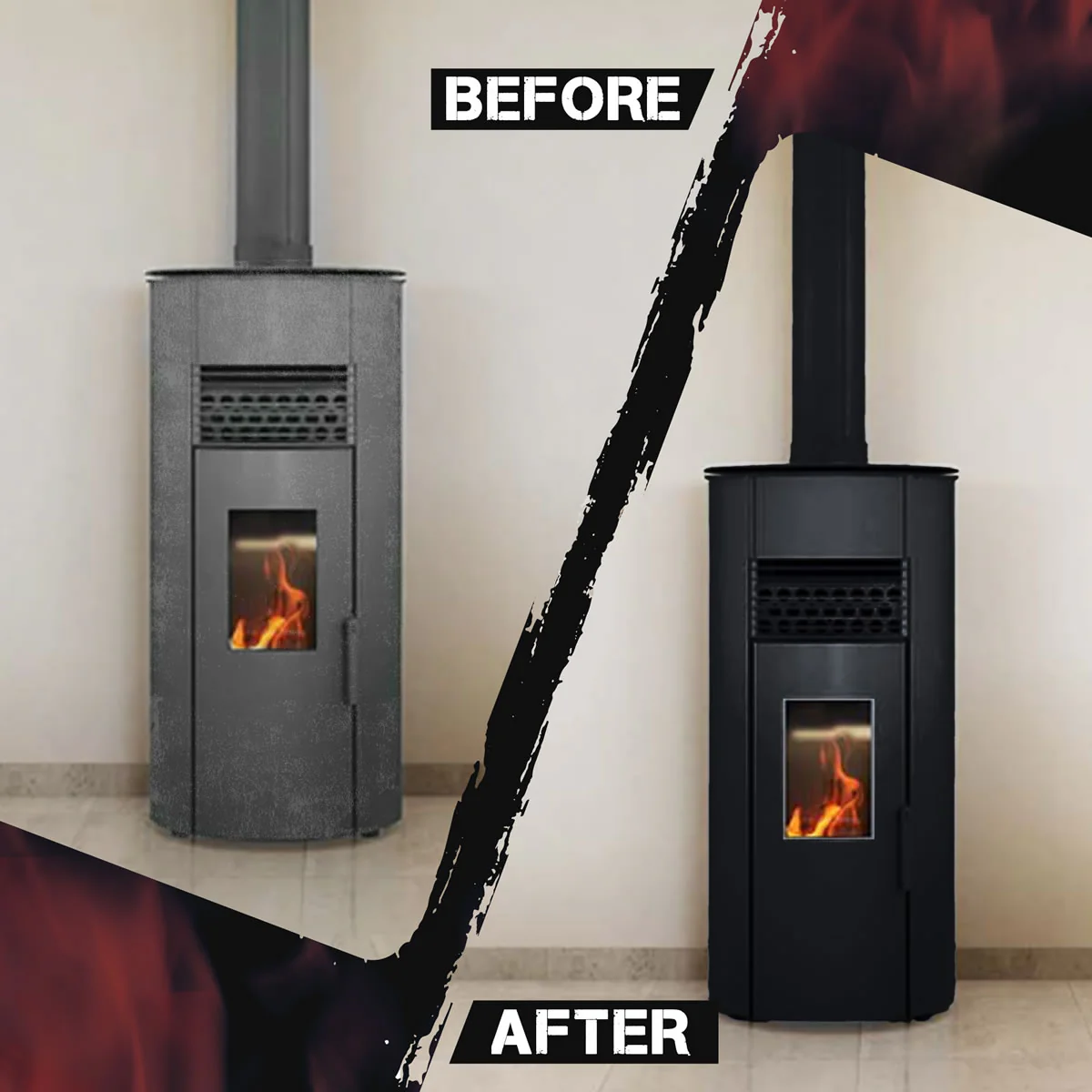 Stove Bright High Temp Paint - Satin Black Paint - 8116 - Image 7