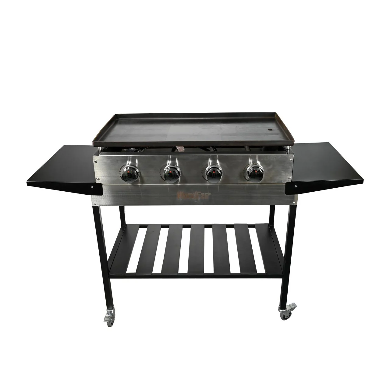 WoodEze 4-Burner Flat Top Griddle Gas Grill - Black and Stainless Steel - Image 17
