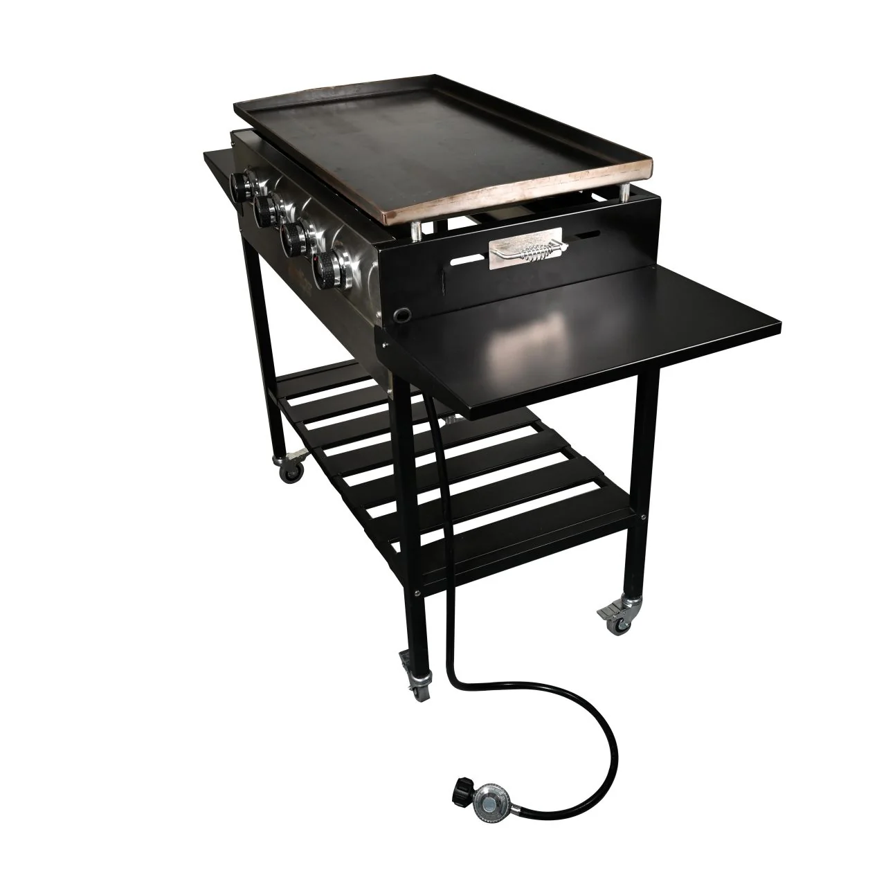 WoodEze 4-Burner Flat Top Griddle Gas Grill - Black and Stainless Steel - Image 18