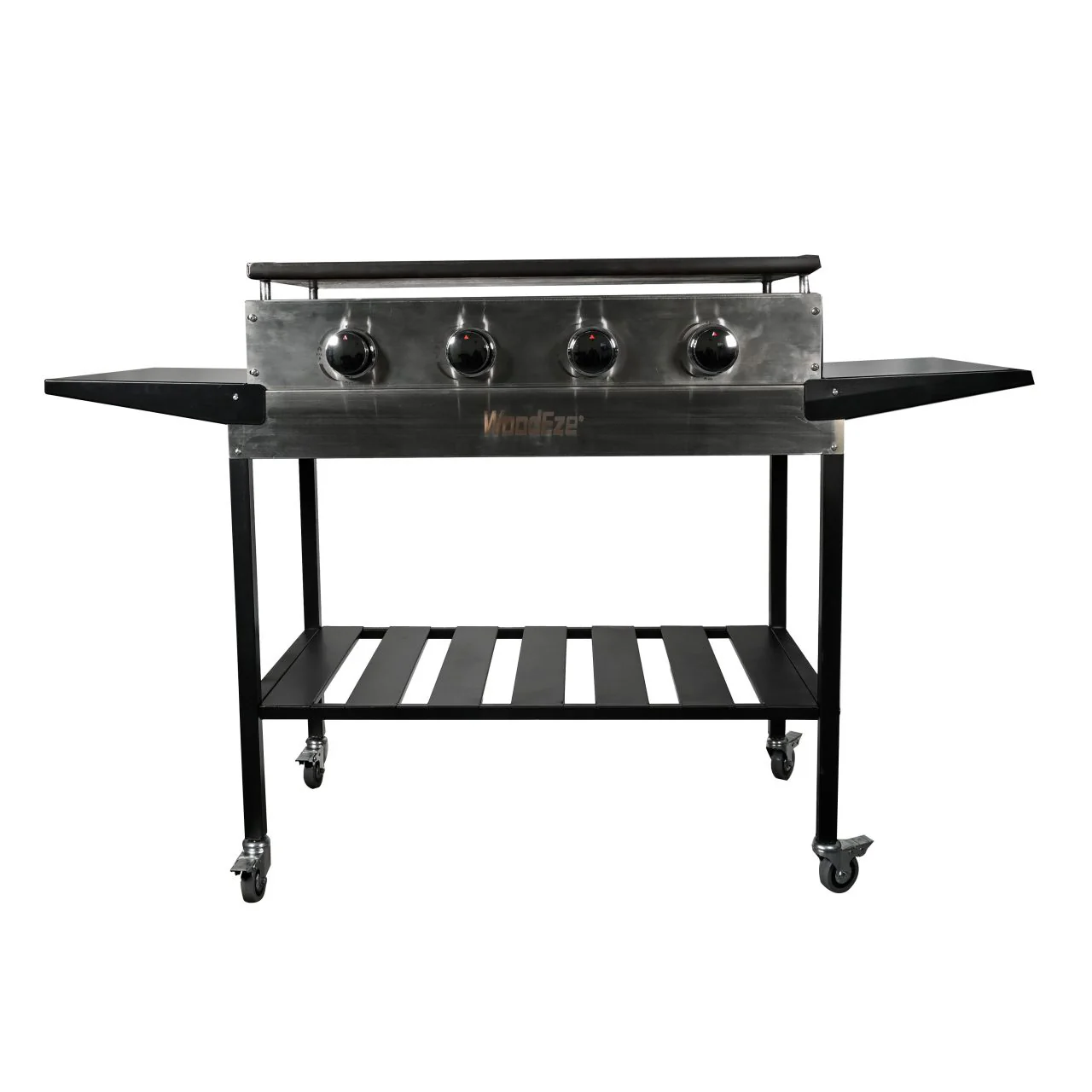 WoodEze 4-Burner Flat Top Griddle Gas Grill - Black and Stainless Steel - Image 3