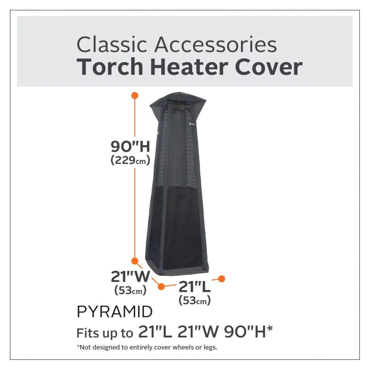 Woodeze Pyramid Patio Heater Cover - Black - Image 2