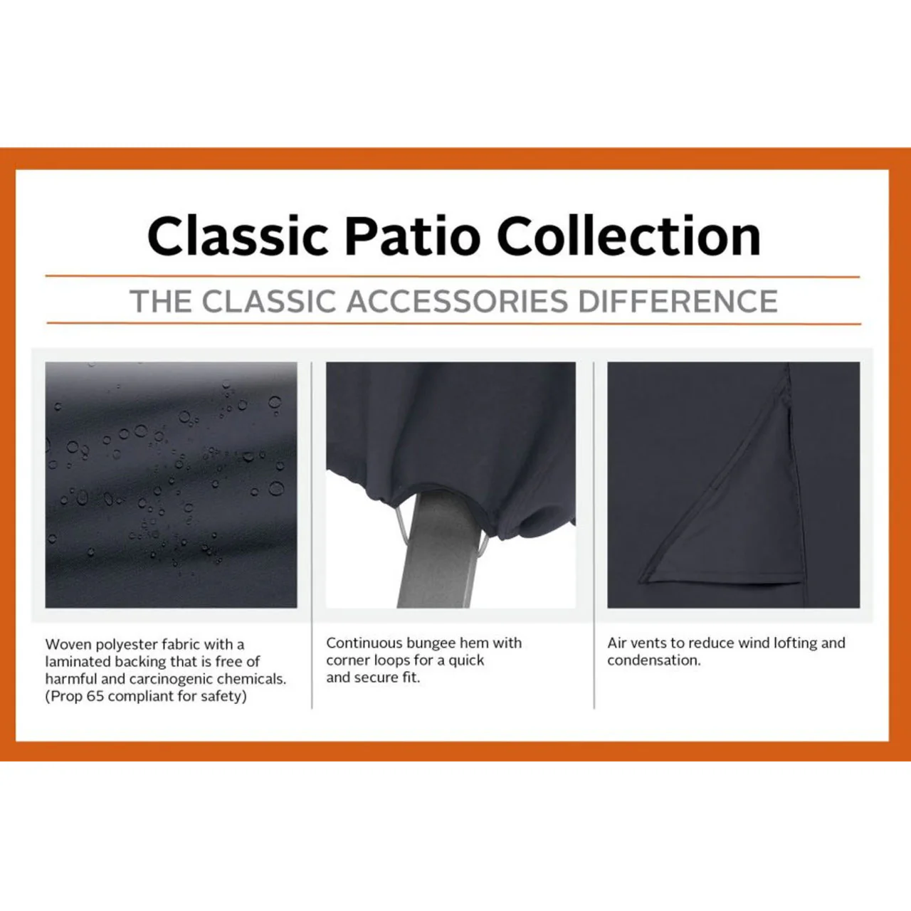Woodeze Pyramid Patio Heater Cover - Black - Image 3