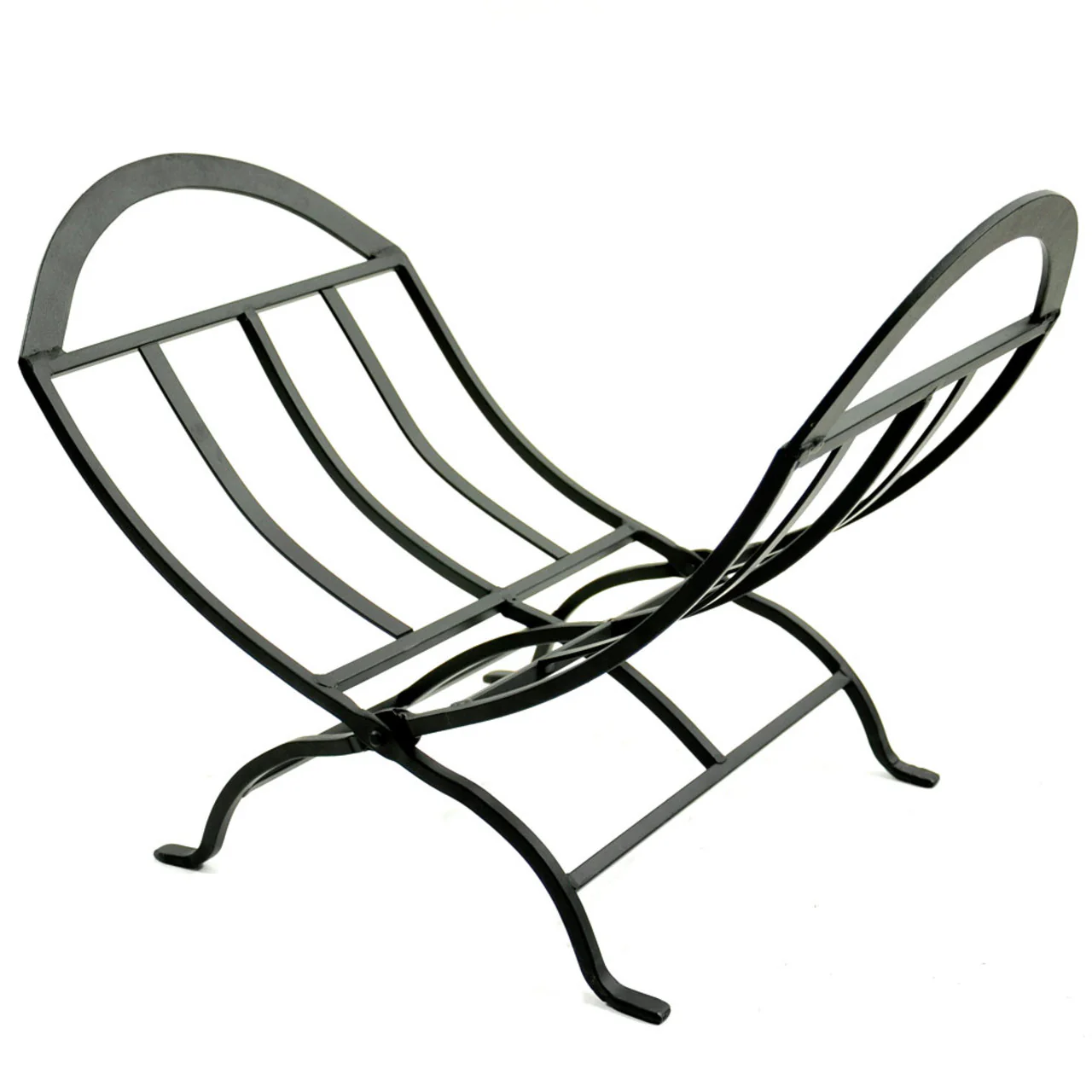 Black Wrought Iron Log Holder - Image 2