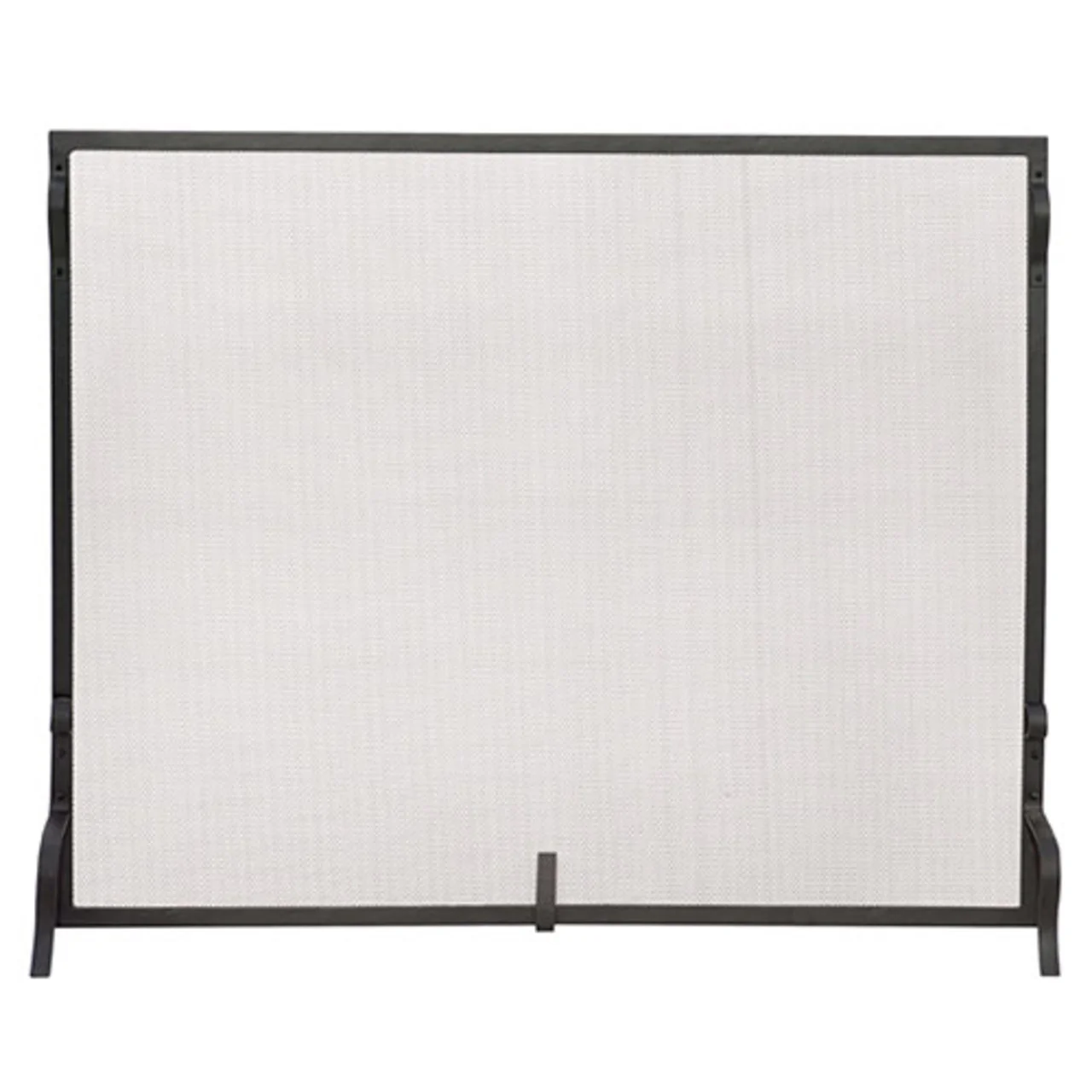 Wrought Iron Sparkguard Fireplace Screen- Black